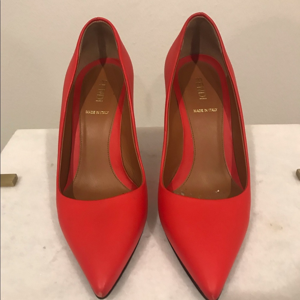 Fendi orange/red heels